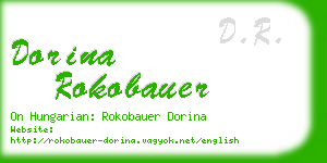 dorina rokobauer business card